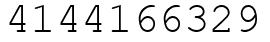 Число 4144166329.