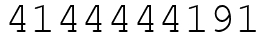 Число 4144444191.