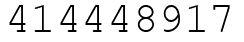 Число 414448917.