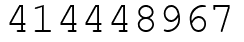 Число 414448967.