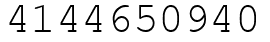 Число 4144650940.