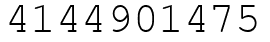 Число 4144901475.
