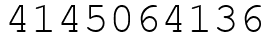 Число 4145064136.