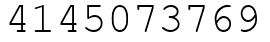 Число 4145073769.