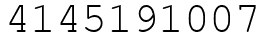 Число 4145191007.