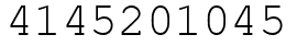 Число 4145201045.