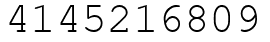 Число 4145216809.