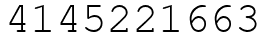Число 4145221663.