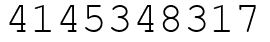 Число 4145348317.