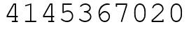 Число 4145367020.