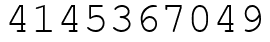 Число 4145367049.