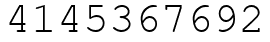 Число 4145367692.