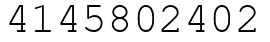 Число 4145802402.