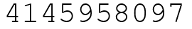 Число 4145958097.