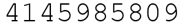 Число 4145985809.