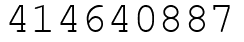 Число 414640887.
