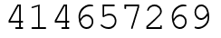 Число 414657269.