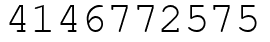 Число 4146772575.