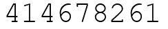 Число 414678261.