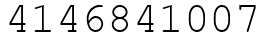 Число 4146841007.