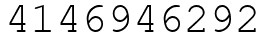 Число 4146946292.