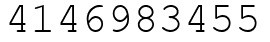 Число 4146983455.