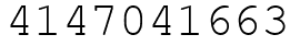 Число 4147041663.