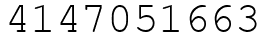 Число 4147051663.