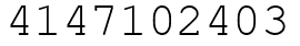 Число 4147102403.