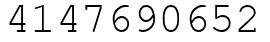 Число 4147690652.