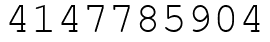 Число 4147785904.