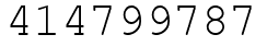 Число 414799787.