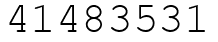 Число 41483531.