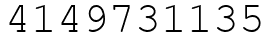 Число 4149731135.