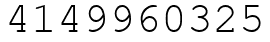 Число 4149960325.