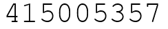 Число 415005357.
