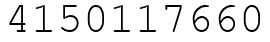 Число 4150117660.