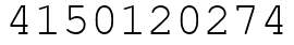 Число 4150120274.