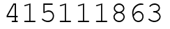 Число 415111863.