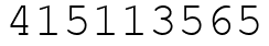 Число 415113565.