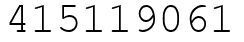 Число 415119061.