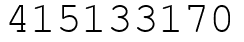 Число 415133170.
