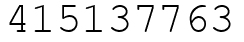 Число 415137763.