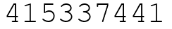 Число 415337441.