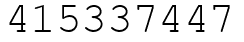 Число 415337447.