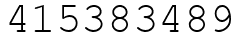 Число 415383489.
