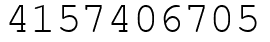 Число 4157406705.