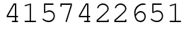 Число 4157422651.