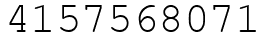 Число 4157568071.