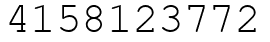 Число 4158123772.